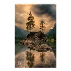 Nature Waters Lake Island Landscape Thunderstorm Shower Curtain 48  X 72  (small) 