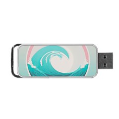 Tidal Wave Ocean Sea Tsunami Wave Minimalist Portable Usb Flash (two Sides) by Pakemis