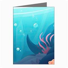 Ai Generated Ocean Sea Fish Aquatic Water Nature 4 Greeting Cards (pkg Of 8)