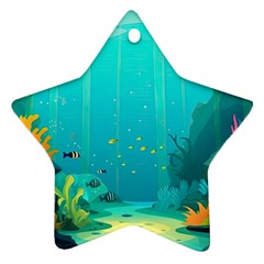 Intro Youtube Background Wallpaper Aquatic Water Star Ornament (two Sides) by Pakemis