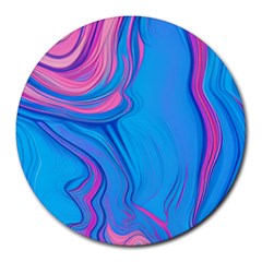 Liquid Background Pattern Round Mousepad by GardenOfOphir