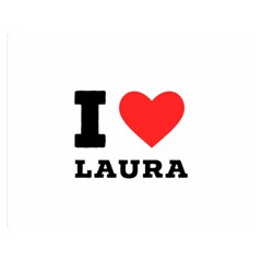 I Love Laura One Side Premium Plush Fleece Blanket (medium) by ilovewhateva