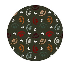 Art Halloween Pattern Creepy Design Digital Papers Mini Round Pill Box (pack Of 3) by Wegoenart