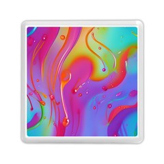 Beautiful Fluid Shapes In A Flowing Background Memory Card Reader (square) by GardenOfOphir