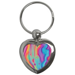Liquid Art Pattern - Marble Art Key Chain (heart) by GardenOfOphir