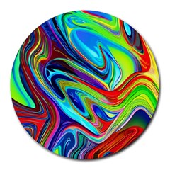 Fluid Forms Round Mousepad by GardenOfOphir