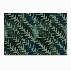 Background Pattern Leaves Texture Design Wallpaper Postcards 5  X 7  (pkg Of 10) by Wegoenart