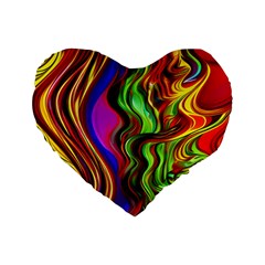 Swirls And Curls Standard 16  Premium Heart Shape Cushions by GardenOfOphir