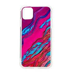 Colorful Abstract Fluid Art Iphone 11 Tpu Uv Print Case by GardenOfOphir
