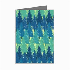 Christmas Trees Pattern Digital Paper Seamless Mini Greeting Card by Wegoenart
