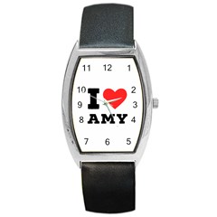 I Love Amy Barrel Style Metal Watch by ilovewhateva