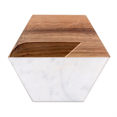 Zip Pay Special Series 13 Marble Wood Coaster (hexagon)  by Mrsondesign