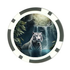 Tiger White Tiger Nature Forest Poker Chip Card Guard by Jancukart