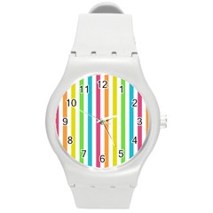 Pattern 41 Round Plastic Sport Watch (m) by GardenOfOphir