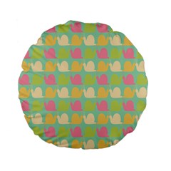 Slugs Pattern Standard 15  Premium Flano Round Cushions by GardenOfOphir