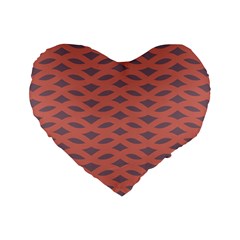 Lattice Iii Standard 16  Premium Flano Heart Shape Cushions