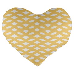Lattice Ii Large 19  Premium Flano Heart Shape Cushions by GardenOfOphir