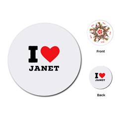 I Love Janet Playing Cards Single Design (round) by ilovewhateva