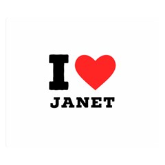 I Love Janet One Side Premium Plush Fleece Blanket (small) by ilovewhateva