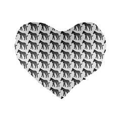 Pattern 129 Standard 16  Premium Flano Heart Shape Cushions by GardenOfOphir