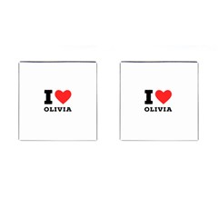 I Love Olivia Cufflinks (square) by ilovewhateva