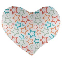 Background Pattern Texture Design Large 19  Premium Heart Shape Cushions by Semog4