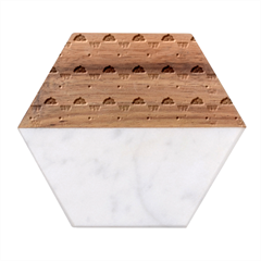 Pattern 211 Marble Wood Coaster (hexagon)  by GardenOfOphir
