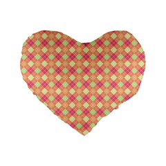 Pattern 256 Standard 16  Premium Flano Heart Shape Cushions by GardenOfOphir