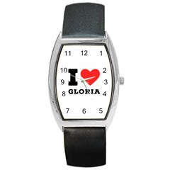 I Love Gloria  Barrel Style Metal Watch by ilovewhateva