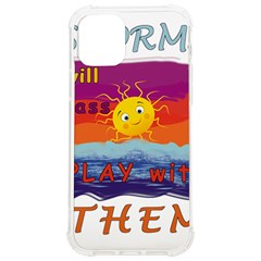 Sun Happy Fight The Storm Letters Iphone 12/12 Pro Tpu Uv Print Case by Lintvern