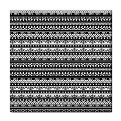 Tribal Zentangle Line Pattern Tile Coaster by Semog4