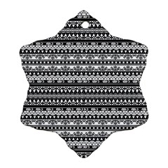 Tribal Zentangle Line Pattern Ornament (snowflake) by Semog4