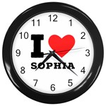 I love sophia Wall Clock (Black) Front