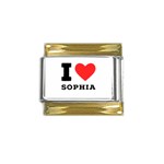 I love sophia Gold Trim Italian Charm (9mm)