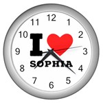 I love sophia Wall Clock (Silver)