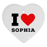 I love sophia Heart Ornament (Two Sides) Front
