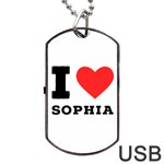 I love sophia Dog Tag USB Flash (One Side)