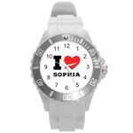I love sophia Round Plastic Sport Watch (L)