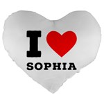 I love sophia Large 19  Premium Heart Shape Cushions