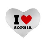 I love sophia Standard 16  Premium Flano Heart Shape Cushions
