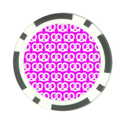 Pink Pretzel Illustrations Pattern Poker Chip Card Guard (10 Pack) by GardenOfOphir