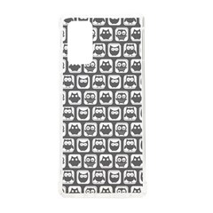 Gray And White Owl Pattern Samsung Galaxy Note 20 Tpu Uv Case by GardenOfOphir