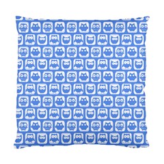 Blue And White Owl Pattern Standard Cushion Case (two Sides) by GardenOfOphir