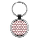 Cute Whale Illustration Pattern Key Chain (Round)