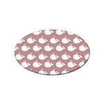 Cute Whale Illustration Pattern Sticker Oval (100 pack)