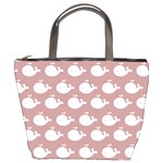 Cute Whale Illustration Pattern Bucket Bag
