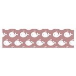 Cute Whale Illustration Pattern Oblong Satin Scarf (16  x 60 )