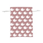 Cute Whale Illustration Pattern Lightweight Drawstring Pouch (M)
