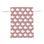 Cute Whale Illustration Pattern Lightweight Drawstring Pouch (L)