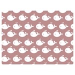Cute Whale Illustration Pattern Premium Plush Fleece Blanket (Extra Small)